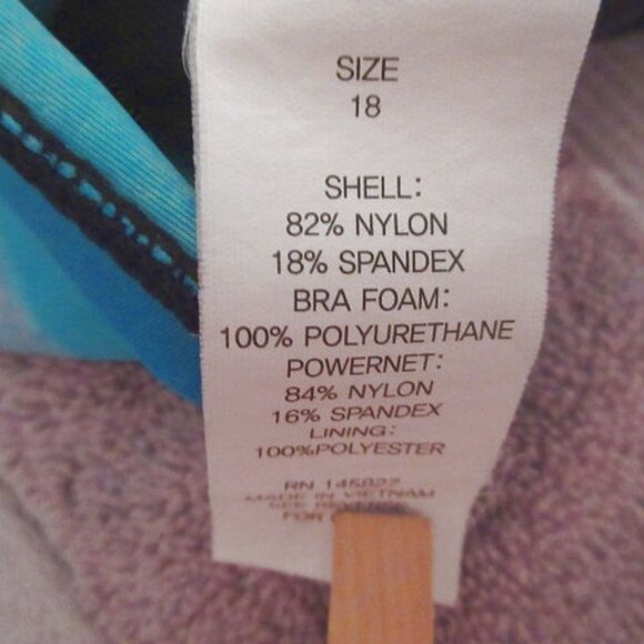 Great Lengths Making Waves Swimsuit 18 One Piece Long Torso Tummy Slimmer Vacay - Picture 9 of 13